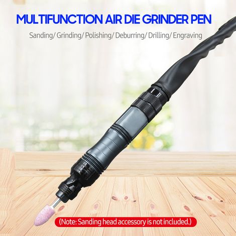 Penna smerigliatrice pneumatica, utensile rotante multifunzionale con 2 morsetti per levigatura, smerigliatura, lucidatura e incisione di stampi, automobili, metallo e legno, 60.000 giri/minuto, tubo  (1/5)
