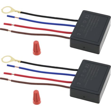 2 x 220V 3A 3 Way Touch Switch for Desk Lamp Floor Lamp Wall Light (1/5)