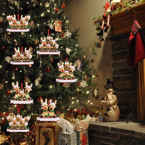 Set mit 8 hängenden Rentier-Weihnachtsbaumdekorationen, kleine Geschenkgirlanden (Beutel, 1 hängende Dekoration) (1/5)