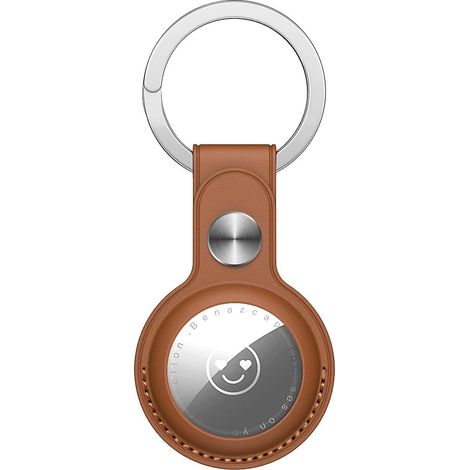 Étui porte-clés en cuir PU marron pour AirTags Tracker 2021 (1/5)