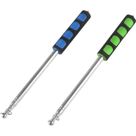 royaluxe -2 Pièces Mât Drapeau Mât Telescopique Mât Drapeau à Main en Acier Inoxydable Mât Porte Drapeau Bâtons Portable Télescopique Handheld Pole avec Poignée en (1/5)