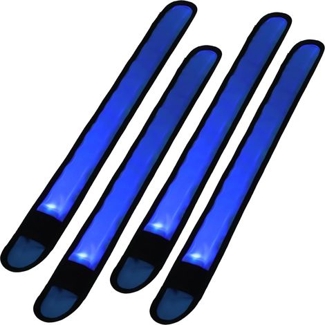 4 Pièces Lot de Sangles LED pour Jambes de Cheval Accessoires Déquitation Réfléchissants Bandes de Sécurité Lumineuses pour Usage Extérieur Bleu Faciles à Fixer et Adaptées Course (1/5)
