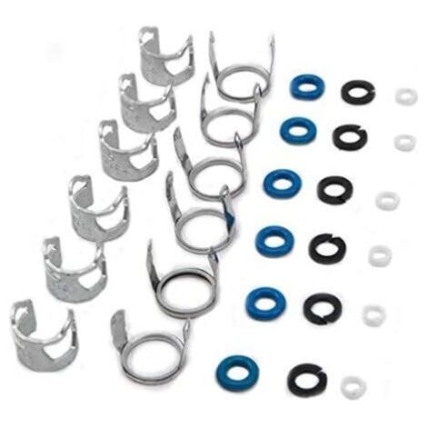 6pcs Fuel Injectors Seals Repair O-ring Kit 06E998907G Replacement For AUDI A4 A6 A8 2.8L 3.2L V6