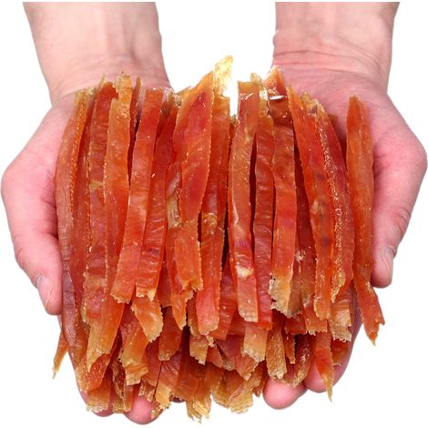 Premio para perros, snack de tiras de pollo blandas (92%) Woof&Miau 500 g
