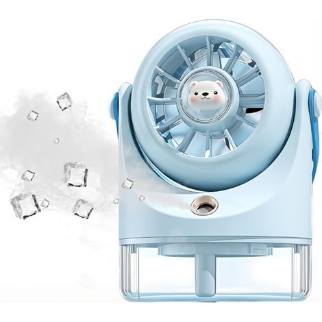 LOLLANDA Ventilateur brumisateur portable : Mini rafraîchisseur d'air personnel et ventilateur silencieux — Le cadeau estival indispensable pour la chambre (1/5)