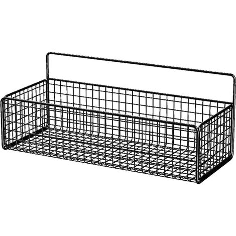 Accroche murale cuisine panier rangement sans perche mural organisateur suspendu pour dortoir chambre noir (1/5)