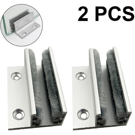 Support de porte coulissante en verre de type F de 2 pièces, arrêt automatique d'oscillation de porte, séquenceur en forme de U de porte coulissante (1/5)