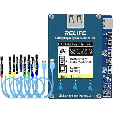 RELIFE XA2 Pro Akku-Effizienztester (Pop-up-Display) – IP11-15-kompatibel – Kabellos – Platineneffizienz: 100 % – Datenreparatur (1/5)