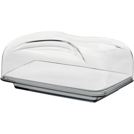 Guzzini Copriformaggio Rettangolare Gocce, Grigio Cielo, 25.5 x 18 x h11.5 cm