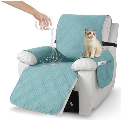 Housse de fauteuil, Couvre-fauteuil imperméable, Housse de fauteuil avec poches latérales, Protège-accoudoirs de fauteuil, Tapis de fauteuil antidérapant pour fauteuil relax et fauteuil TV (1/5)