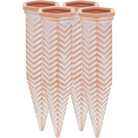 Arrosage en Terre Cuite, lot 4, pour Bouteilles Pet de 1,5 L, pour intérieur et extérieur, Marron (1/5)