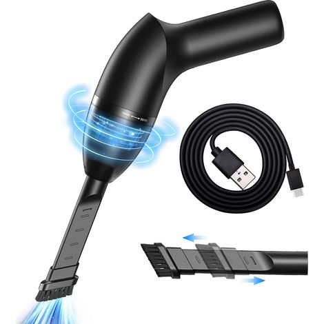 Aspirapolvere per tastiera del computer da 4300Pa, mini aspirapolvere ricaricabile con super aspirazione, aspirapolvere portatile senza fili per tappeti, divani, laptop