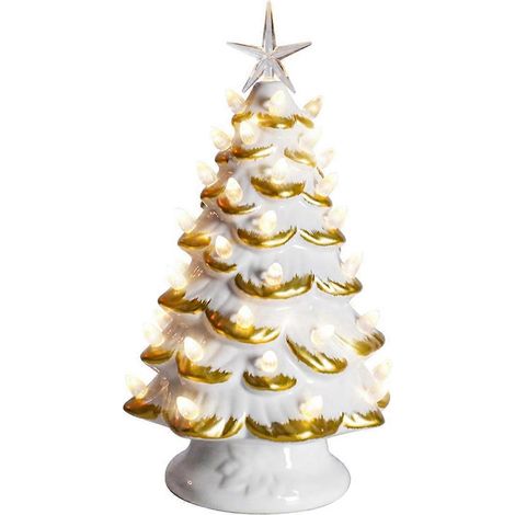 Weihnachtsschmuck aus Keramik mit LED-Beleuchtung, geeignet für Weihnachtsdekorationen