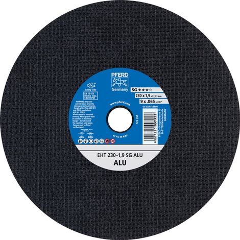 PFERD Trennscheibe EHT 230x1,9x22,23 mm gerade Leistungslinie SG ALU für Alu (1/5)