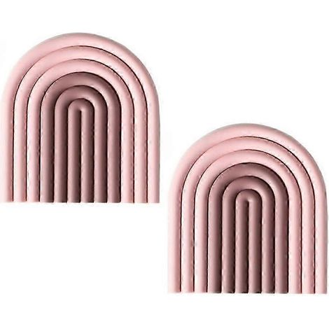 Silikon-Getränkeuntersetzer-Set, widerstandsfähige Untersetzer für Tische aus Holz und Granit-Pink (1/3)