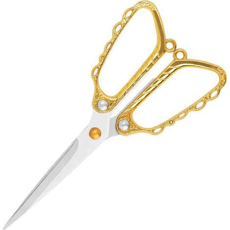 Petits ciseaux à aiguille et coupe-couture multifonction avec poignée en alliage de zinc confortable pour la broderie, la couture, l'artisanat et le bricolage, doré (1/5)