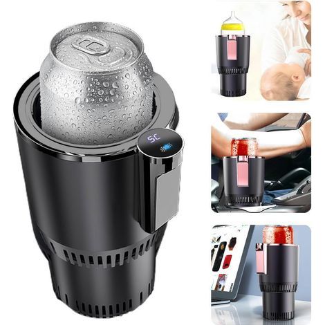 Gobelet réfrigérant et chauffant pour voiture, mini frigo portable 12V, tasses de refroidissement et chauffage pour auto, pratique.