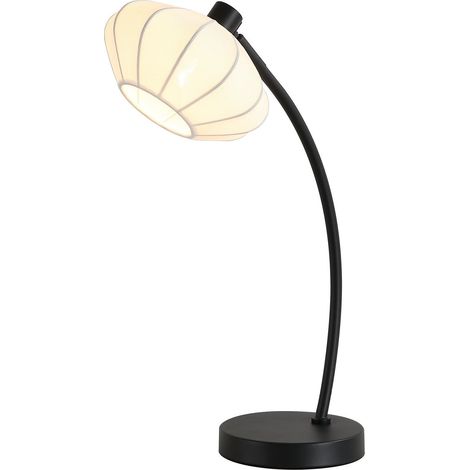 Searchlight Radiant Lampe de table, noire, abat-jour en tissu doux, 1 x E14 (1/5)