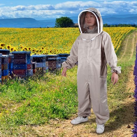 Combinaison d'apiculteur à capuche, une pièce, vêtements de protection pour l'apiculture, équipement anti-abeilles (1/5)