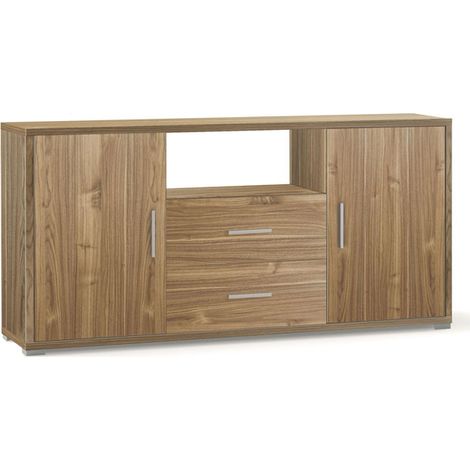 Mobile 2 Ante 2 Cassetti 174L x 41P x h84 – Finitura Legno Noce – Sarmog (1/2)