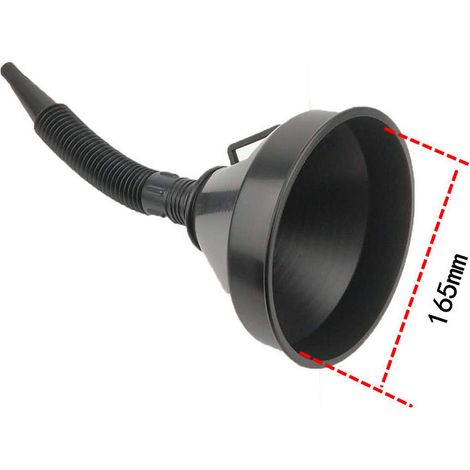 Entonnoir filtrant – embout flexible + filtre – plastique – noir (1/5)