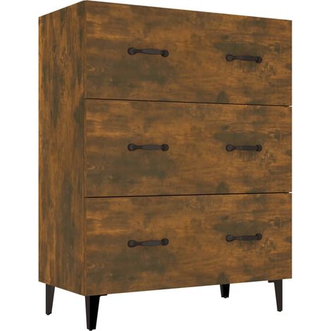 Credenza buffet cassettiera mobile contenitore organizer cucina soggiorno soggiorno 69,5 x 34 x 90 cm derivati del legno marrone 020031014
