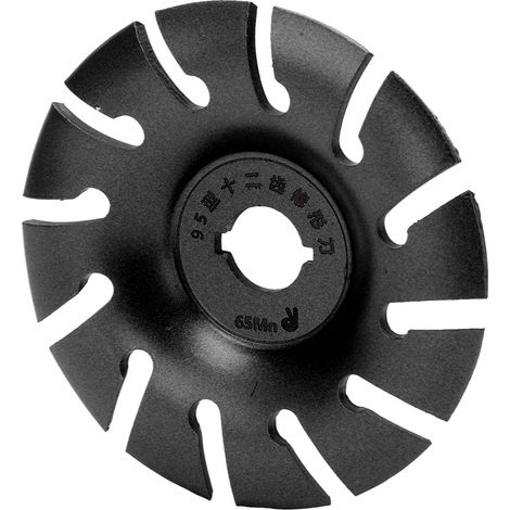 Schleifscheibe, 12 Zähne, Edelstahl, 95 mm, schwarz, für Winkelschleifer, Holzbearbeitung (1/5)