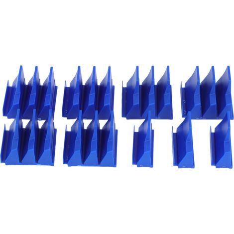 Rangement Clés Mixtes Aimanté 20 Fentes Modulable Support Géométrique pour Clés 6-38mm 1/4-1 1/2 Pouces Bleu (1/5)