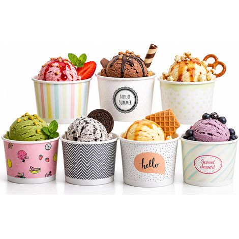 Coppette di carta per gelato Kram Pastele 130 ml 25 pezzi. (1/5)