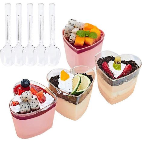 Gobelets à Dessert Transparents pour Anniversaire, Noël et Fêtes - Idéal pour Glaces et Cadeaux (1/4)