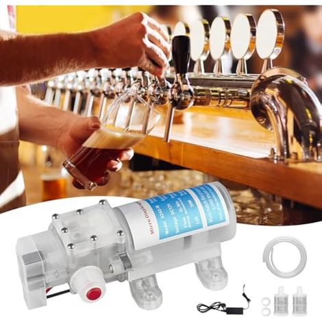Pompe a Vin, Pompe a Biere, Pompe à Vin électrique Portable, Pompe électrique de Transfert de Vin Pompe Auto-amorante de Qualité Alimentaire Vitesse Réglable pour le Pompage du Vin Bière Boissons (1/5)