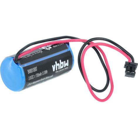 vhbw Pile compatible avec Mitsubishi MELSEC Q12PRHCPU, Q170HBATC, Q172HCPU, Q173HCPU système de contrôle (1700mAh, 3V, Li-MnO2)