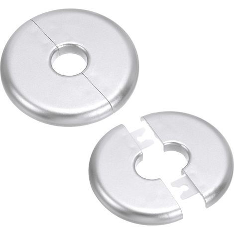 2pcs Plaque d'Écussons Auto-Adhésive Ronde 0.65"/16.5mm Argenté (1/5)