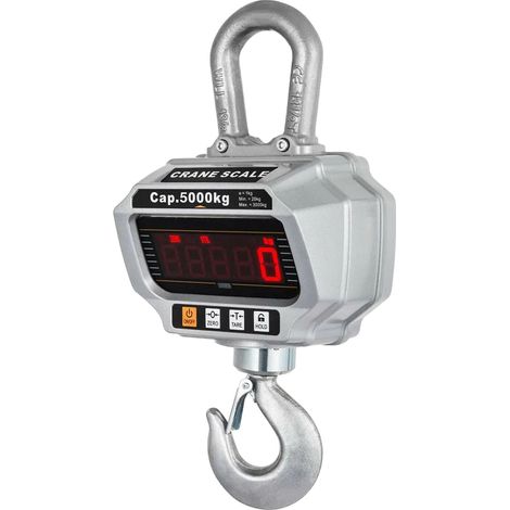 Balanza digital de gancho de 5000 kg, balanza colgante robusta con control remoto, alta precisión y pantalla LCD retroiluminada para elevación industrial. (1/2)