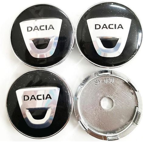 Enjoliveurs centraux de roue pour Dacia Duster, Logan, Sandero, Stepway, Lodgy, McV 2, Dokker, 60 mm, lot de 4 (1/4)