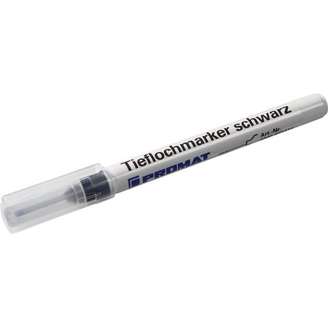 Promat Tieflochmarker schwarz 1 mm Rundspitze dünne Spitze 20mm wasserfest 1 Stk (1/3)