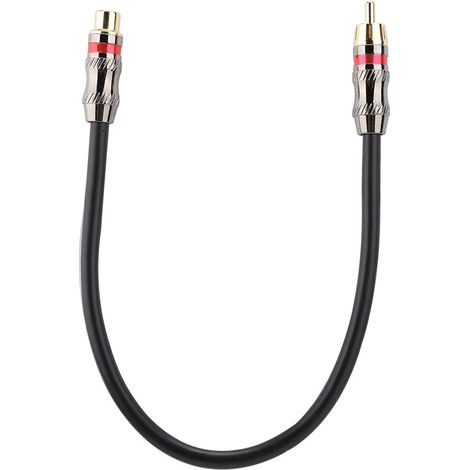 Adaptateur Rca Mâle Vers Femelle - Câble Audio Hi-Fi En Alliage De Zinc Plaqué Or - Pour Tv Dvd Et Subwoofer - 1 Pièce (1/5)