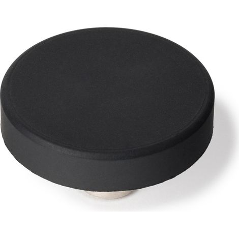Bouton de meuble | Style décoratif | En PVC-ZAMAK | Finition noire mate | Mesures 41*41*24mm | Système de fixation | 2 unités - talla