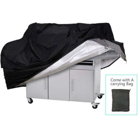 Waterproof BBQ cover, UV-resistant BBQ cover, durable and practical, tear-resistant, black BBQ cover (170X61X117CM)