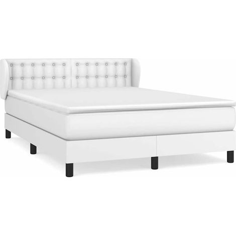 Maison Exclusive - Boxspringbett mit Matratze Weiß 140x200 cm Kun (1/5)