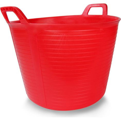 Noir - Seau de 40 litres en plastique souple avec poignées