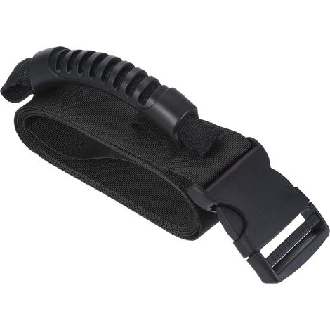 Portage Sangle avec Poignée Réglable Nylon Ceinture Noir (1/5)