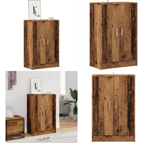 vidaXL Schuhschrank Altholz-Optik 60x35x92 cm Holzwerkstoff (1/5)