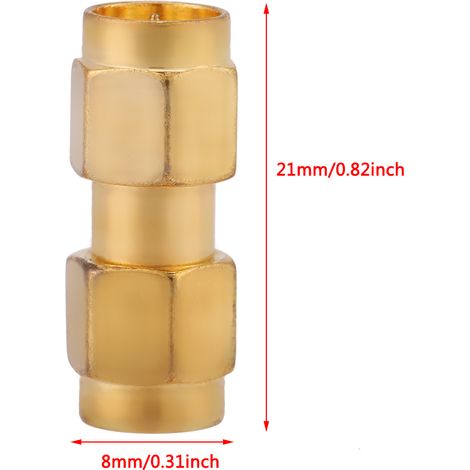 Jeu de 5 connecteurs coaxiaux droits (RF SMA mâle - SMA mâle) (1/5)