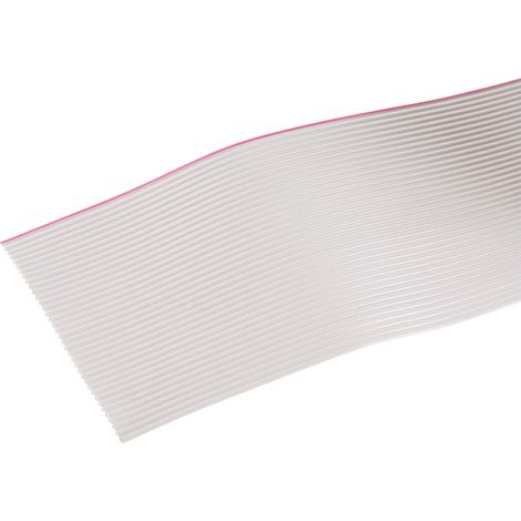 Câble en nappe RS PRO 37 voies 28 AWG, pas de 1.27mm, Gris, 5m ( Prix pour Bobine de 5 Mètres )