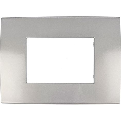 Placca SILVER  3 posti compatibile con Vimar Arkè TIPO 19653.79