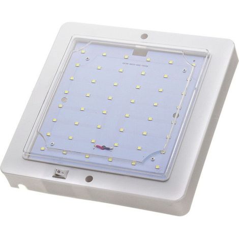 Plafoniera a LED per interni di camper, roulotte e barche, 10W 6000K bianca (1/2)