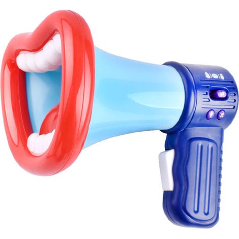 Haut-parleur à modification de voix novateur, changeur de voix original et unique pour enregistrements de farces, amplificateur de microphone pour farces, jouet TikTok, bleu standard. (1/5)