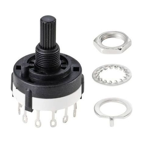 TRU COMPONENTS TC-9415596 SR26A4-2X6-18F20 COMMUTATEUR ROTATIF 250 V 150 MA 12 X 30 ° 1 PC(S) (1/5)