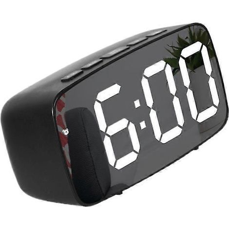 Réveil miroir, horloge électronique LED, réveil silencieux, horloge silencieuse de chevet (1/2)